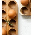thumbnail image 4 of Caja de almacenamiento de madera a prueba de golpes para huevos de madera maciza creativa de doble fila Caja de almacenamiento de madera a prueba de golpes para huevos de madera de acacia, 4 of 5