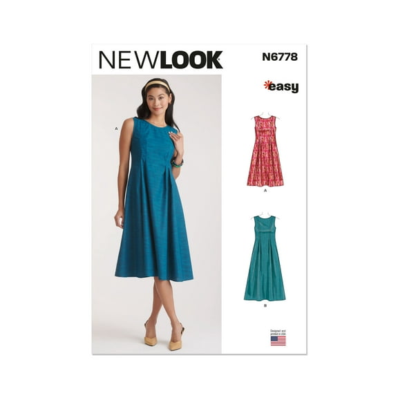New Look Sewing Pattern 6778 - Misses' Dress in Two Lengths, Size: A (10-22)
