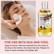 Aliver Rose Vitamin E Oil for Face Body, Rich in Vitamins and Antioxidant, Moisturizer for Dryness, Fine Lines, Scar Skin (Guasha Tool Included)