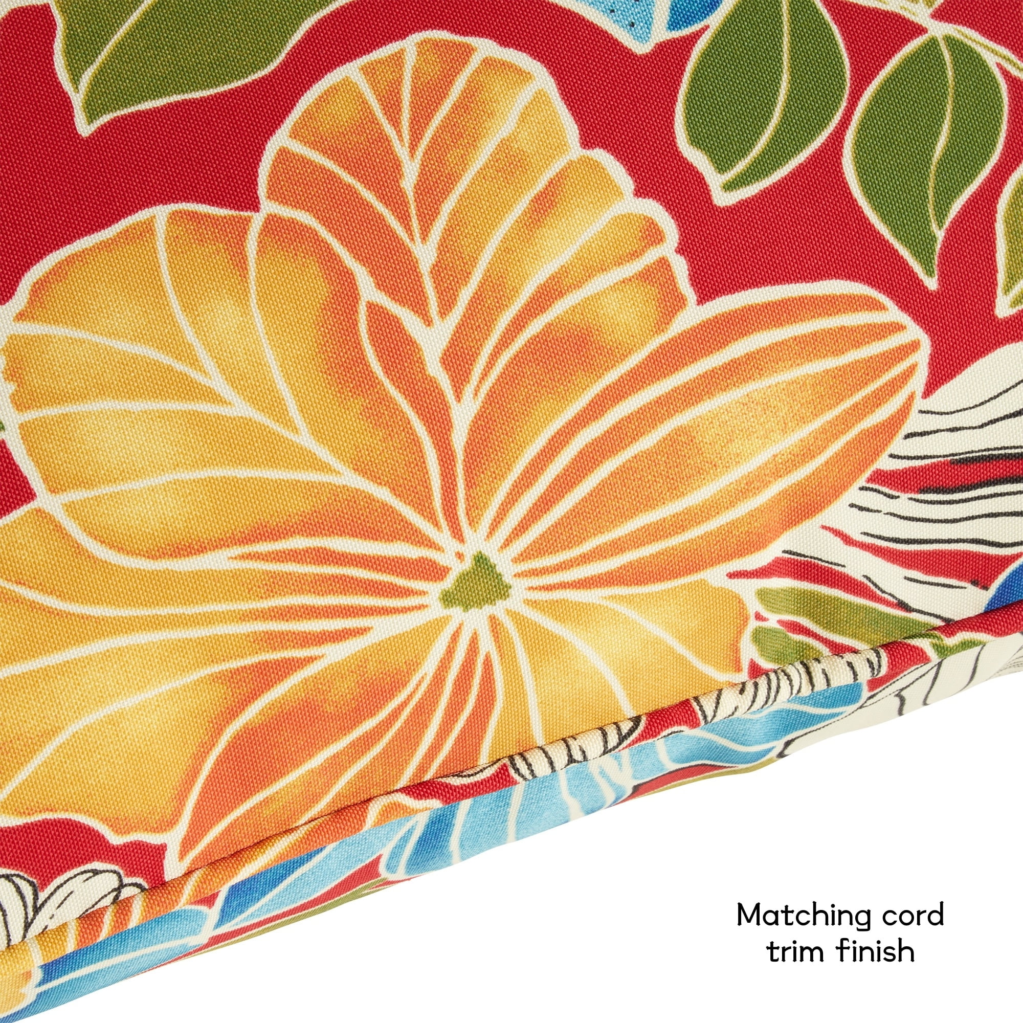 Greendale Home Fashions Outdoor 2-Piece Reversible Deep Seat Cushion Set, Aloha Red