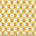 thumbnail image 1 of Geometric Rhombus Upholstery Fabric by the Yard, Simplistic Monochrome Argyle in Flourishing Summer Tones, Decorative Fabric for DIY and Home Accents, 1 Yard, Marigold Mustard by Ambesonne, 1 of 4