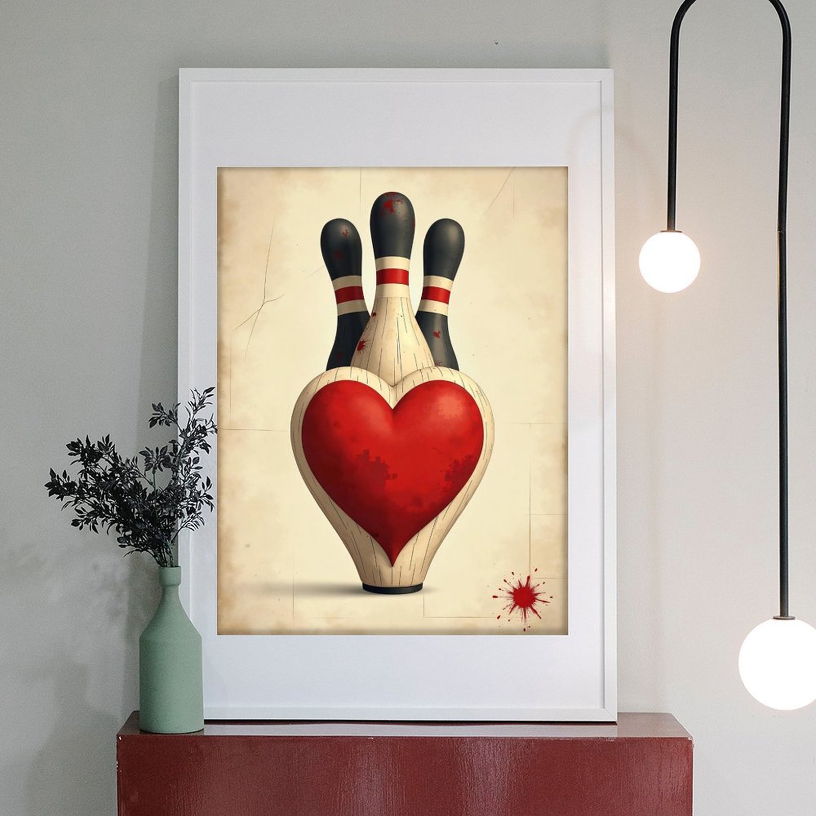 Diamond Art Kits for Adults - Modern Bowling Print No.26 5D Frameless Dimond Painting Kit for Adults Beginner, Round Diamond Kits for Home Wall Decor, Gift for Women
