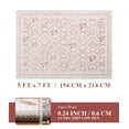 thumbnail image 3 of ChakmeOne Washable Rug for Bedroom Floral Rug,5x7 Area Rug, Non-Slip Low Pile Thin Indoor Area Rug for Dining Room, Nursery, Office, and Living Room, 3 of 9