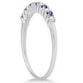 thumbnail image 2 of Petite Diamond and Amethyst Wedding Band 14k White Gold (0.20ct), 2 of 5