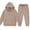 Khaki, variant on Boys Girls 2 Piece Pant Sets Hoodie Sweatshirt Fall Outfits Pullover Jogger Hooded Sweatpant Set Red for Size 3-4 Years