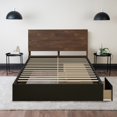thumbnail image 1 of Storage Wood Bed with Headboard (Truffle and Black) - Full, 1 of 2