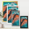 thumbnail image 4 of Designart 'Abstract Marble Composition In Orange and Blue VI' Modern Framed Art Print, 4 of 4