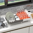 thumbnail image 4 of Gymax Expandable Dish Drying Rack Drainer w/ Detachable Utensil Holder & Vertical Bars, 4 of 10