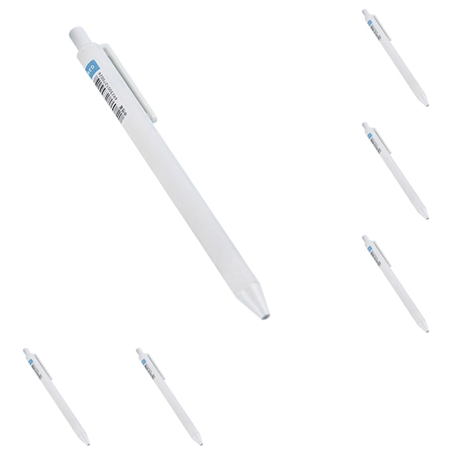 6Pcs Retractable Ballpoint Pen Red Ink 0.5mm Fine Point Smooth Writing Pens for Note, 1.2ml Large Capacity Journaling Pen