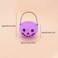thumbnail image 6 of yulier Halloween Mini Plastic Pumpkin Bucket, Small Pumpkin Basket Candy Pail Halloween Decorations Party Favors for Kids, Purple, 6 of 6