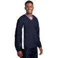 thumbnail image 4 of Sport-Tek ® Tipped V-Neck Raglan Wind Shirt. JST62, 4 of 5