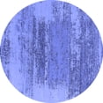 thumbnail image 1 of Ahgly Company Indoor Round Oriental Blue Industrial Area Rugs, 4' Round, 1 of 4