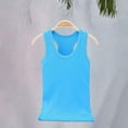 thumbnail image 5 of CPNG Girls and Boys Tank Tops Solid Color Sports Dance Basic Sleeveless Racerback Tank Tops Children's Athletic Dance Tops(Blue,12-18 Months), 5 of 9