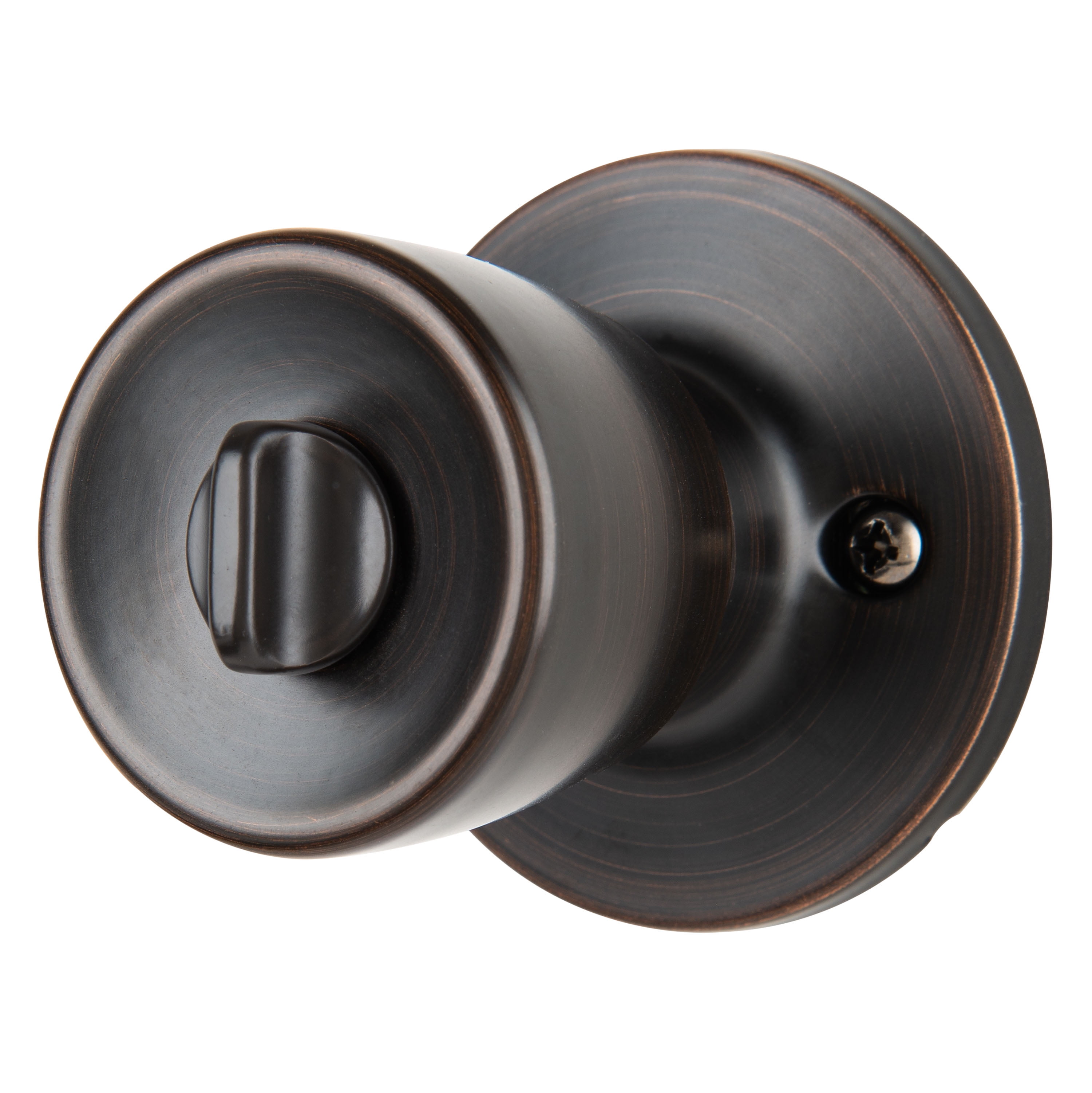 (2 pack) Brinks Mobile Home Keyed Entry Classic Bell Style Doorknob, Tuscan Bronze Finish