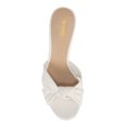 thumbnail image 3 of XYD Women Classic Bowknot Crossed Strap Mules Chain Heel Backless Open Toe Slides Sandals Casual Dressy Shoes Size 9 White, 3 of 4