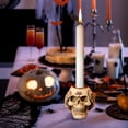 thumbnail image 4 of (2 Pack) Halloween Skeleton Candlestick 3 Piece Set Decorative Resin Sculpture for Home Desktop Ornament Creating a Festive Atmosphere, 4 of 6