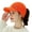 Orange, variant on Womens Winter Beanie Hat Warm Knitted Slouchy Wool Hats Cap with Visor Stretchy Keep Warm Solid Color Autumn Winter Women Sports Cap for Outdoor