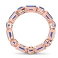thumbnail image 4 of 5.00 Carat Emerald Cut Blue Sapphire Gemstone New Wedding Eternity Band for her Solid 18K Rose Gold Size 7 by Diamond-Capitals, 4 of 8