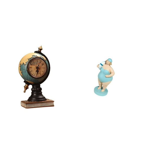 Figura Decorativa De Resina De Una Mujer Moderna En La Playa, Ideal Para Colocar Sobre Un Reloj De Mesa O Como Adorno Coleccionable En La Oficina, Estantería, Dormitorio O Sala De Estar.