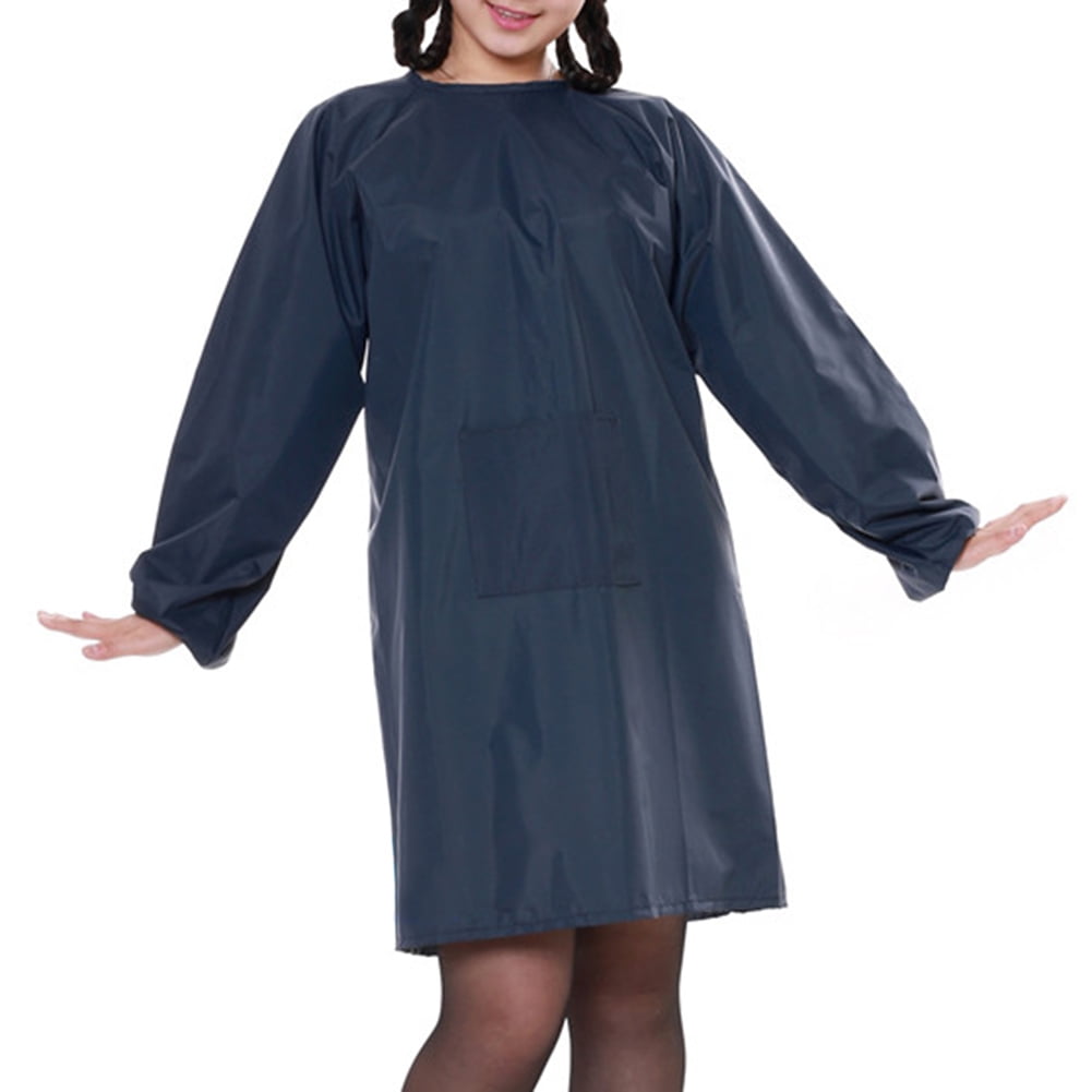 Opromo Womens' Long Sleeved Waterproof Apron Smock with Front Pocket ...