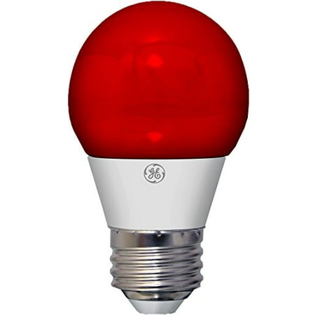 Red Led Light Bulb - GE Lighting 92122 3-Watt LED 45-Lumen Party Light Bulb with Medium Base, Red, 1-Pack