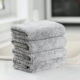 thumbnail image 7 of Pebbuoy 5 Pcs Bamboo Fiber Rag Super Water Absorbent Thickened Lint Free Soft Tear-resistant Oil-proof Dish Washing Pads Kitchen Towels, 7 of 7