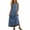 Blue, variant on Womens Casual Sleeveless Maxi Dress Crewneck Vintage Loose Long Vest Dress with Pockets Blue,S