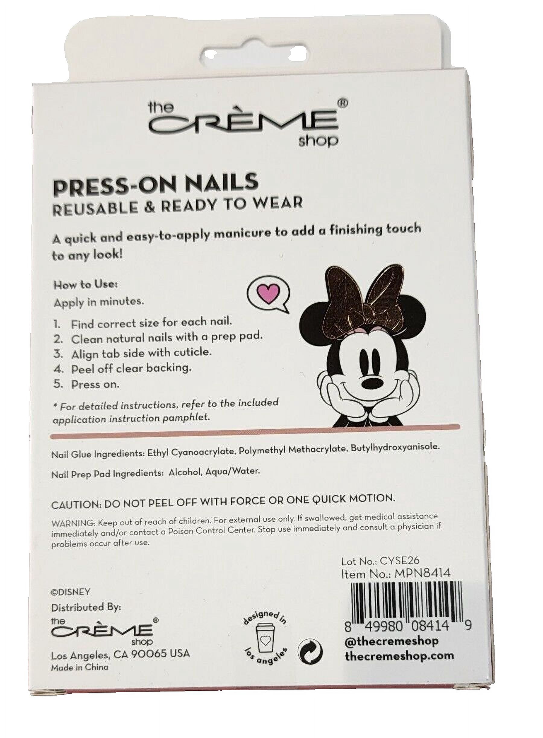 The Crme Shop x Minnie Mouse PINK Press-On Nails