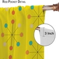 thumbnail image 6 of Mid Century Curtains,Mid Century Fifties Modern Retro Colors Pattern Window Drapes for Living Room Bedroom Kitchen Bathroom Home Set 2 Panels,55x39 Inches, 6 of 8