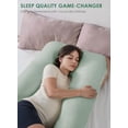 thumbnail image 4 of Pregnancy Pillows, Soft Cotton U Shaped Body Pillow for Sleeping, Maternity Pillow for Pregnant Women, Green, 4 of 6