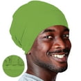 thumbnail image 2 of DJN Unisex Double-Layer Beanie: Chemo Sleep Cap, Versatile Polyester Pull-On Hat for Men & Women Green One Size, 2 of 8