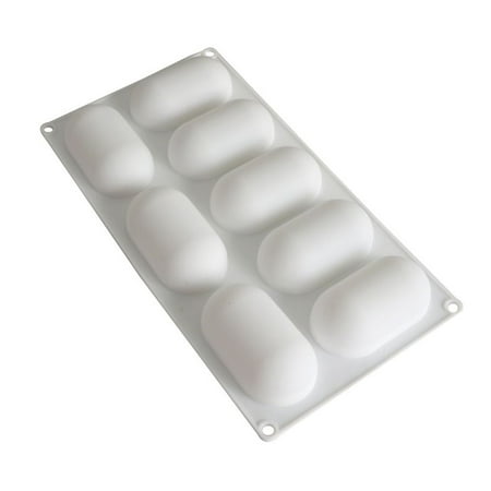 

Jelly Dome Silicone Mold 3D Geometric Cake Mold Cake Mold Mousse Mould 8 Cavity Oval Pillow Shape
