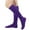 Purple, variant on Women's Knee High Trouser Socks Solid Color Plus Size Friendly Relaxed Fit Casual Socks Non Binding for Work Daily Walking, Red