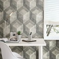 thumbnail image 4 of NuWallpaper Bauhaus Weathered Wood Peel & Stick Wallpaper, 216-in by 20.5-in, 4 of 6