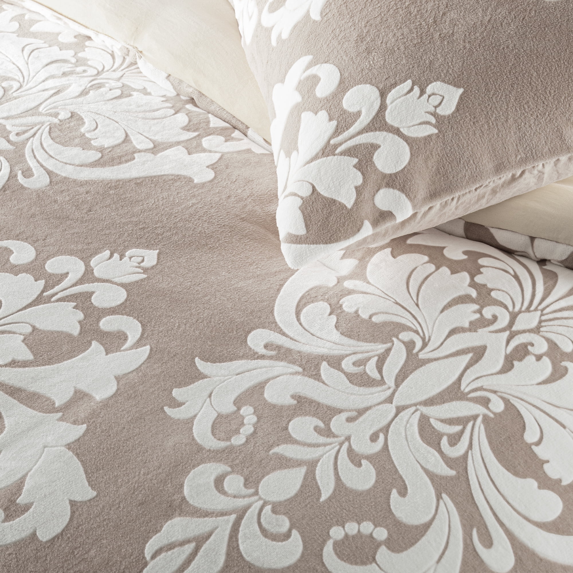 Exclusivo Mezcla Luxury Fuzzy Twin Comforter Set, 2 Pieces Boho Soft Warm Camel Comforters, Reversible Flannel Fluffy Bedding Comforter Sets for All Seasons