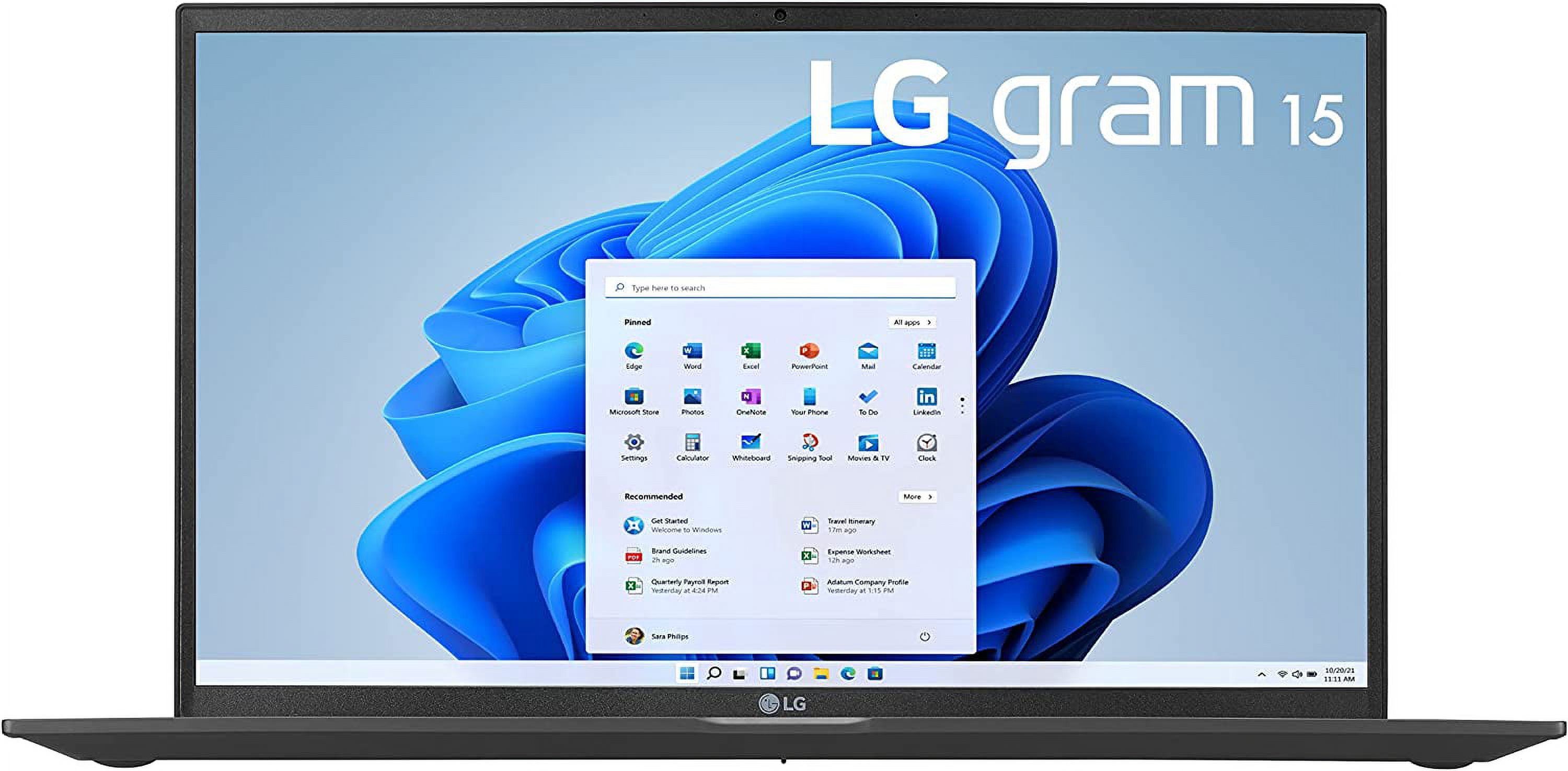 LG gram 15 15.6' FHD Touchscreen Laptop, Intel i7-1195G7