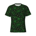thumbnail image 4 of Vsdgher Green Bright Web with Spiders Print Men's Dry Fit Mesh Athletic Shirts Moisture Wicking Tennis T-Shirt Tops, 4 of 9