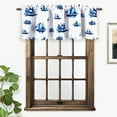 thumbnail image 7 of DriftAway Harbor Sailboat Ocean Print Blackout Thermal Insulated Window Curtain Valance Rod Pocket 52 Inch by 24 Inch Plus 2 Inch Header Navy, 7 of 7