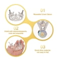 thumbnail image 3 of Uxcell 2Pcs Mini Toppers de Pastel en Forma de Corona, Corona Plateada de Corazón para Reina Princesa, Corona Vintage, 3 of 6