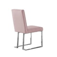 thumbnail image 4 of Simplistic Pink Velvet Side Chairs with Silver Chrome Base (Set of 2), 4 of 5