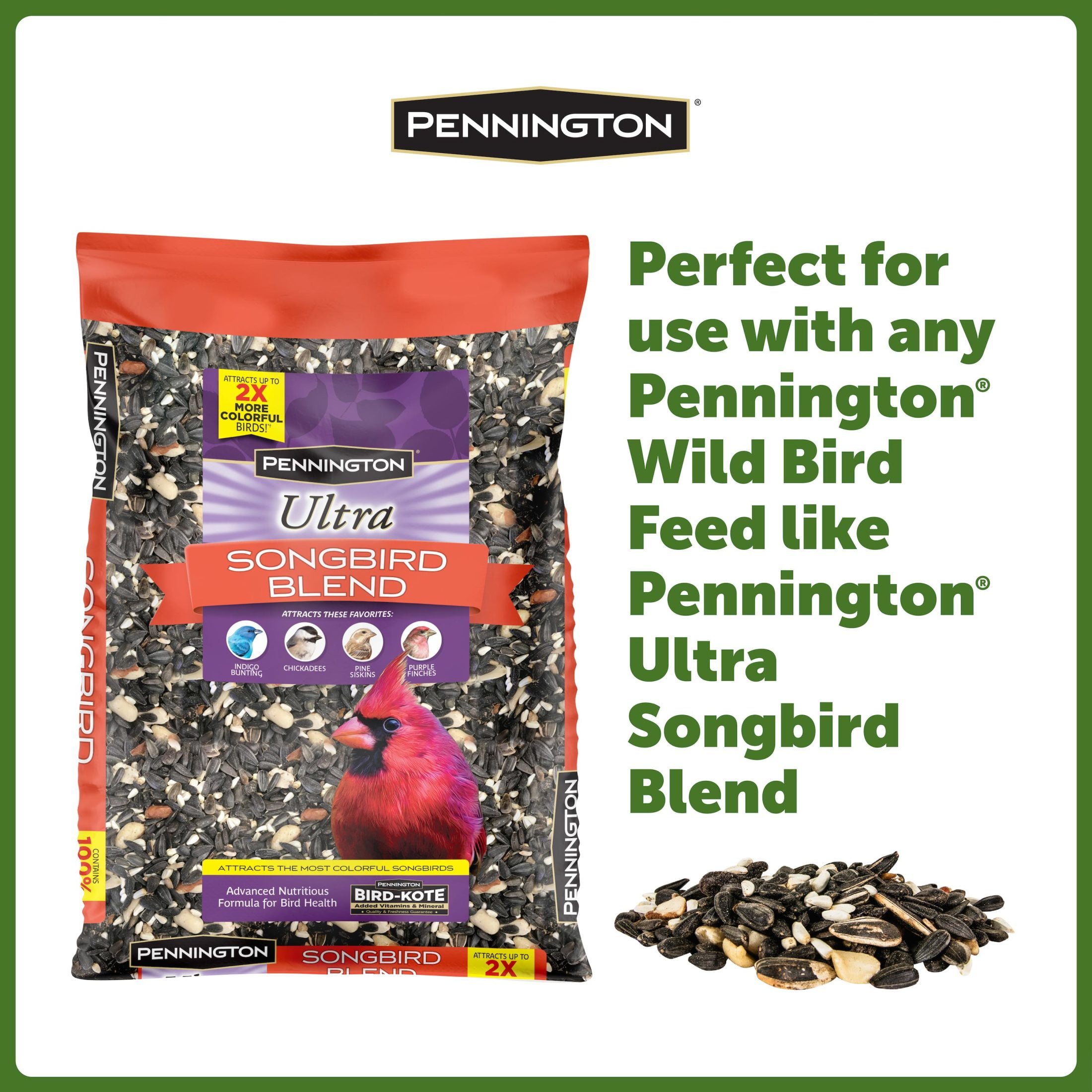 Pennington Red Resin Songbird Lantern Wild Bird Hopper Feeder, 1 lb. Capacity, 4 Pack