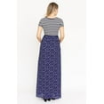 thumbnail image 7 of Eloges Women's Stripe Short Sleeve Contrast Floral Maxi Dress with Pockets, 7 of 7