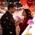 thumbnail image 2 of LED Rose Light Up Flower, Artificial Flower with Glittering Petals, Romantic Valentine's Day Gift for Her, Home Decor, Party Decoration, Battery Operated Gift for Girlfriend, Wife, Anniversary, 2 of 9