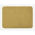 thumbnail image 1 of Floral Bath Mat, Simple Interpretation of Tulips in Rhombus, Plush Bathroom Decor Mat with Non Slip Backing, 29.5" X 17.5", Yellow Dark Turquoise, by Ambesonne, 1 of 2