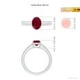 thumbnail image 4 of ANGARA Natural Vintage Inspired Oval 1.25 ct Ruby Ring with Engraved Shank in 14K White Gold for Women (Size-8x6mm) | July Birthstone, Anniversary, Jewelry Gift for Women | Natural Ruby Ring, 4 of 8