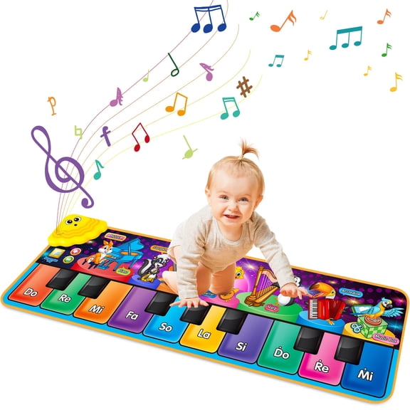 Alfombrilla para piano musical MR.TN Kids con 25 sonidos musicales de 1 a 6 años o más