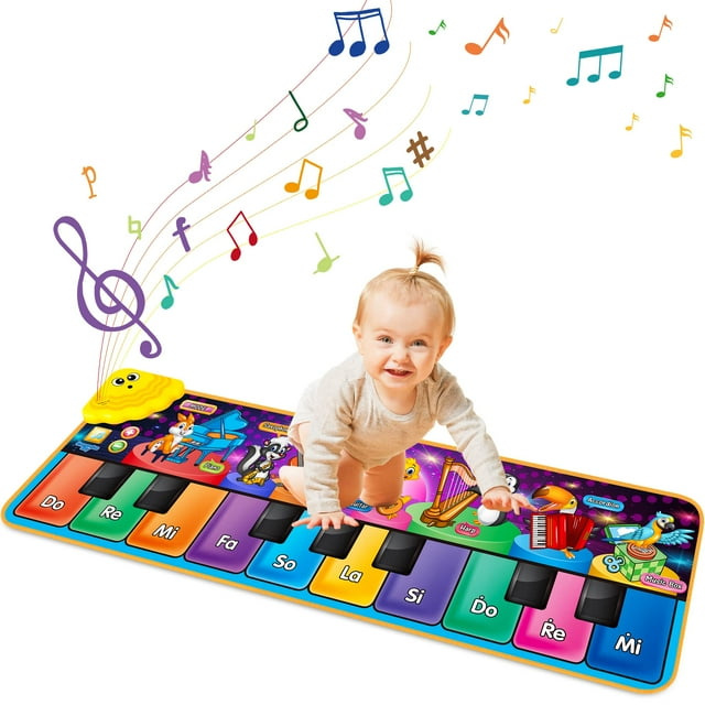 Alfombrilla para piano musical MR.TN Kids con 25 sonidos musicales de 1 a 6 años o más