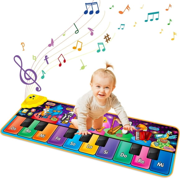 Alfombrilla para piano musical MR.TN Kids con 25 sonidos musicales de 1 a 6 años o más