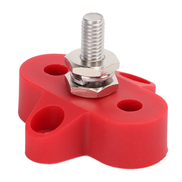Battery Terminal Distribution Block, Single Studs Black And Red Power Distribution Block With Stable Performance For Car Red,Black