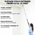 thumbnail image 2 of 4-12ft Cobweb Duster with Extension Pole, 20 Foot High Reach Feather Dusters with Bristles for Cleaning Outdoor Indoor, 4-Stage Spider Web Remover with Telescopic Pole for Ceiling Wall Yellow, 2 of 4